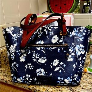 GH Bass Navy NWOT with mini bag. Magnetic closure.